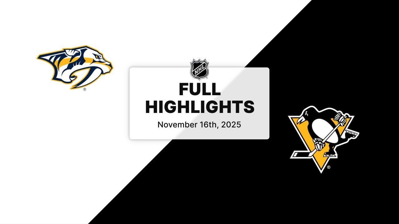 NHL Highlights | Predators vs. Penguins - November 16, 2025 | Global Series Sweden
