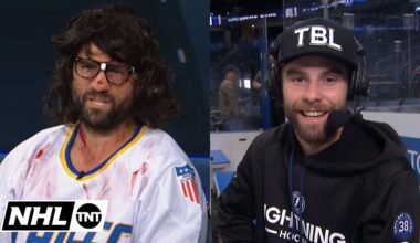 Biz was throwing CHIRPS at Brandon Hagel 😂 | NHL on TNT