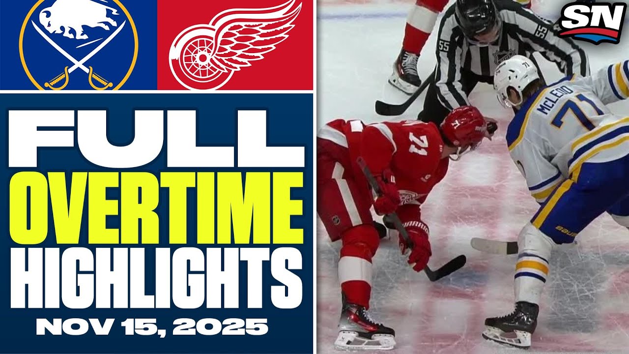 Buffalo Sabres at Detroit Red Wings | FULL Overtime Highlights - November 15, 2025