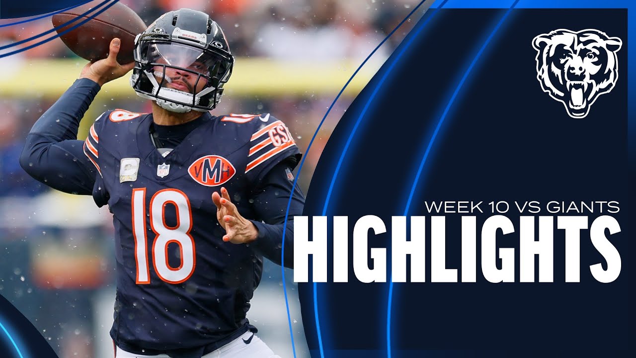 Chicago Bears' top plays vs. Giants | Week 10 | HIGHLIGHTS