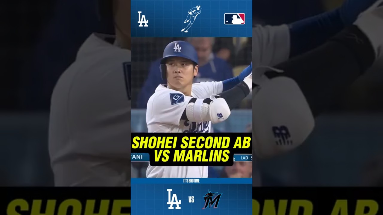 Shohei Second At-Bat vs Miami Marlins