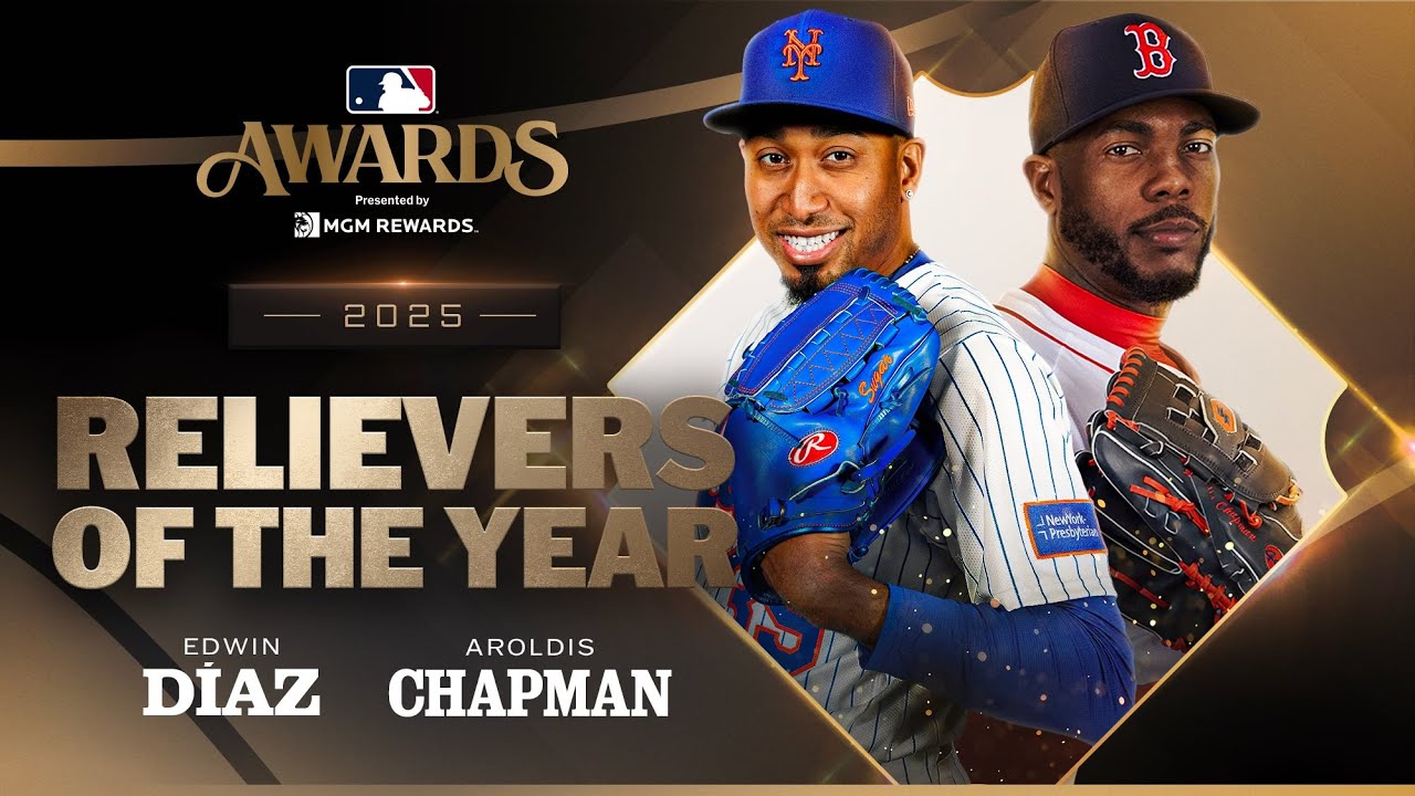 MLB's top relievers are honored at the 2025 MLB Awards! 🔥 (Aroldis Chapman and Edwin Díaz)