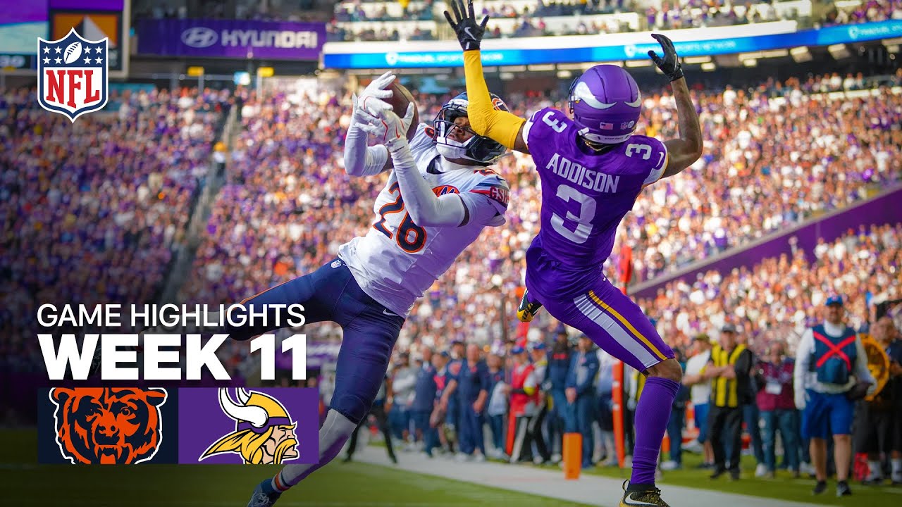 Chicago Bears vs Minnesota Vikings Game Highlights | 2025 NFL Season Week 11