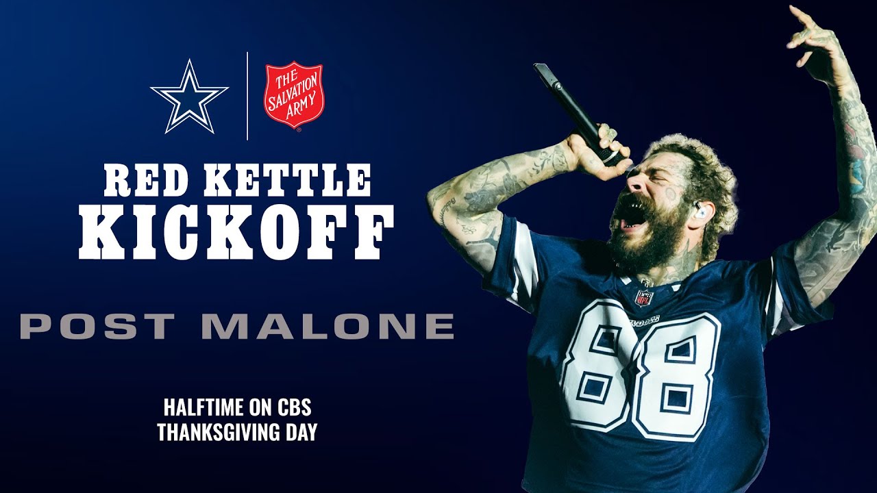 Post Malone Red Kettle Kickoff | Thanksgiving Halftime | Dallas Cowboys 2025