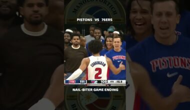 Pistons defeated the 76ers in a nail-biting game ending #basketballgame