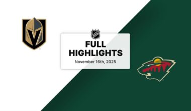 NHL Highlights | Golden Knights vs. Wild | November 16, 2025