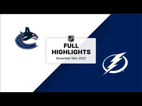 NHL Highlights | Canucks vs. Lightning | November 16, 2025