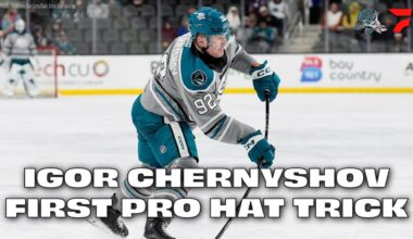 Sharks Prospect Igor Chernyshov Scores First Pro Hat Trick, A Natty Hatty, For The Barracuda