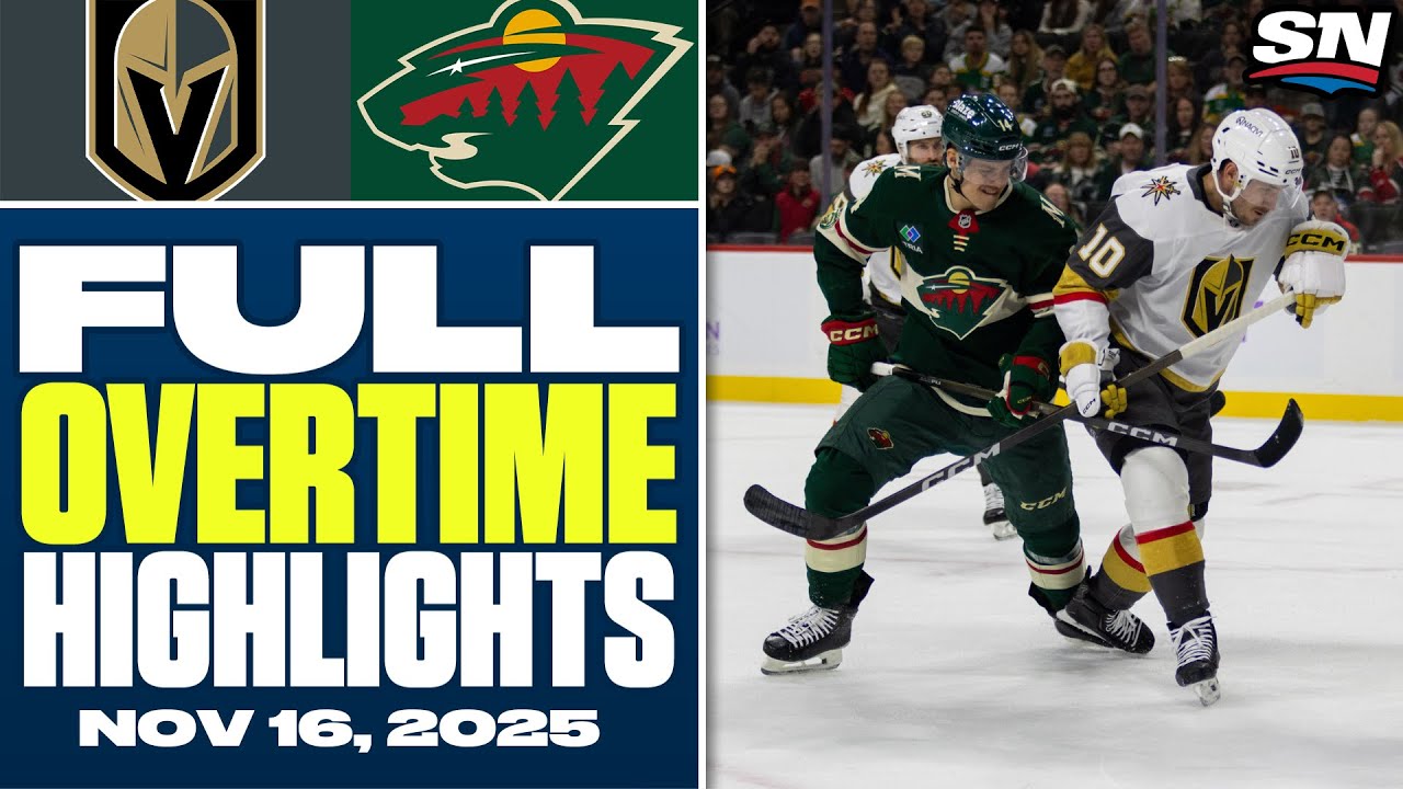 Vegas Golden Knights at Minnesota Wild | FULL Overtime Highlights - November 16, 2025