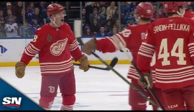 Red Wings' Lucas Raymond Shows Off Patience On Wrap-Around To Score Late Go-Ahead Goal