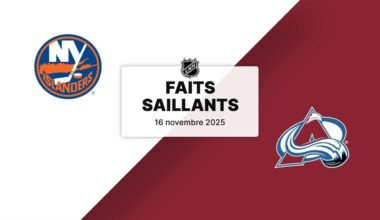 Islanders vs Avalanche 16/11/25 | Faits saillants