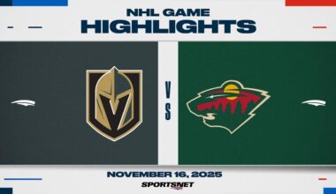NHL Highlights | Golden Knights vs. Wild - November 16, 2025