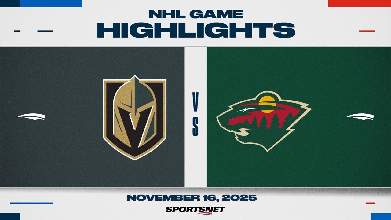 NHL Highlights | Golden Knights vs. Wild - November 16, 2025