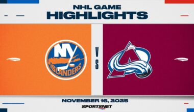 NHL Highlights | Islanders vs. Avalanche - November 16, 2025