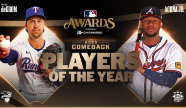Ronald Acuña Jr. and Jacob deGrom win 2025 Comeback Players of the Year! 👏