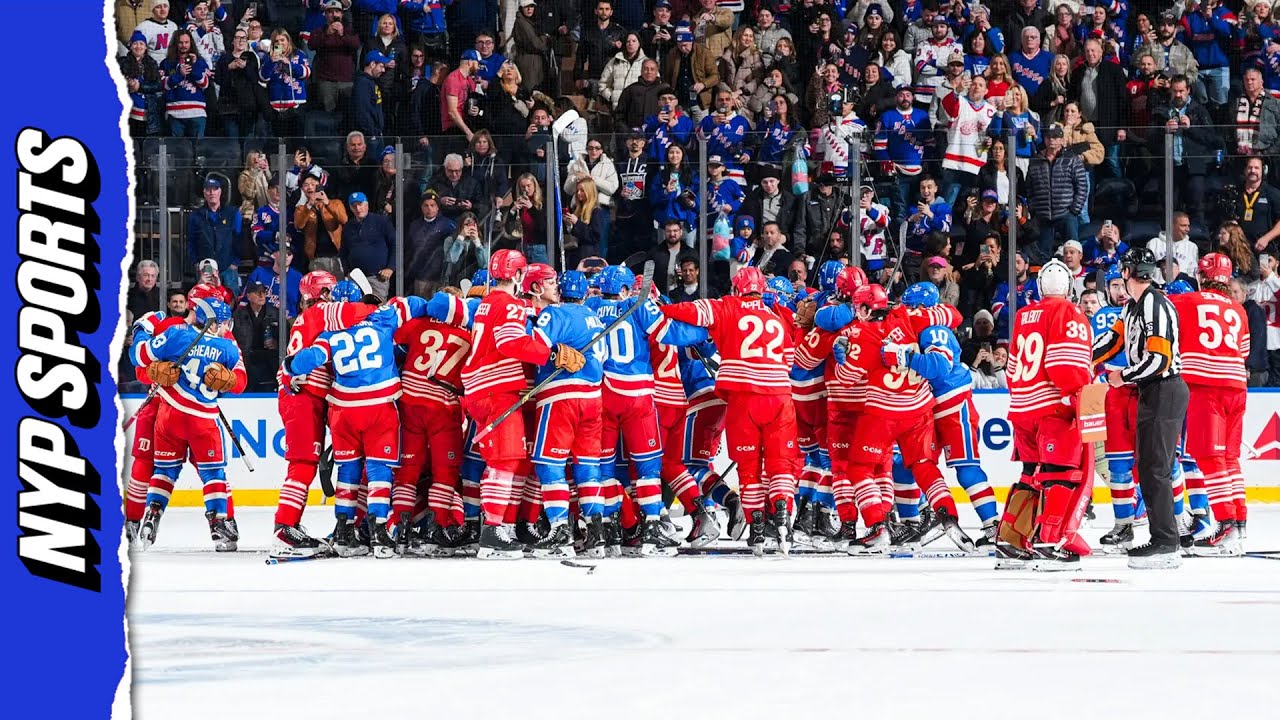 Jonathan Quick sparks benches-clearing fight after Rangers loss to Red Wings