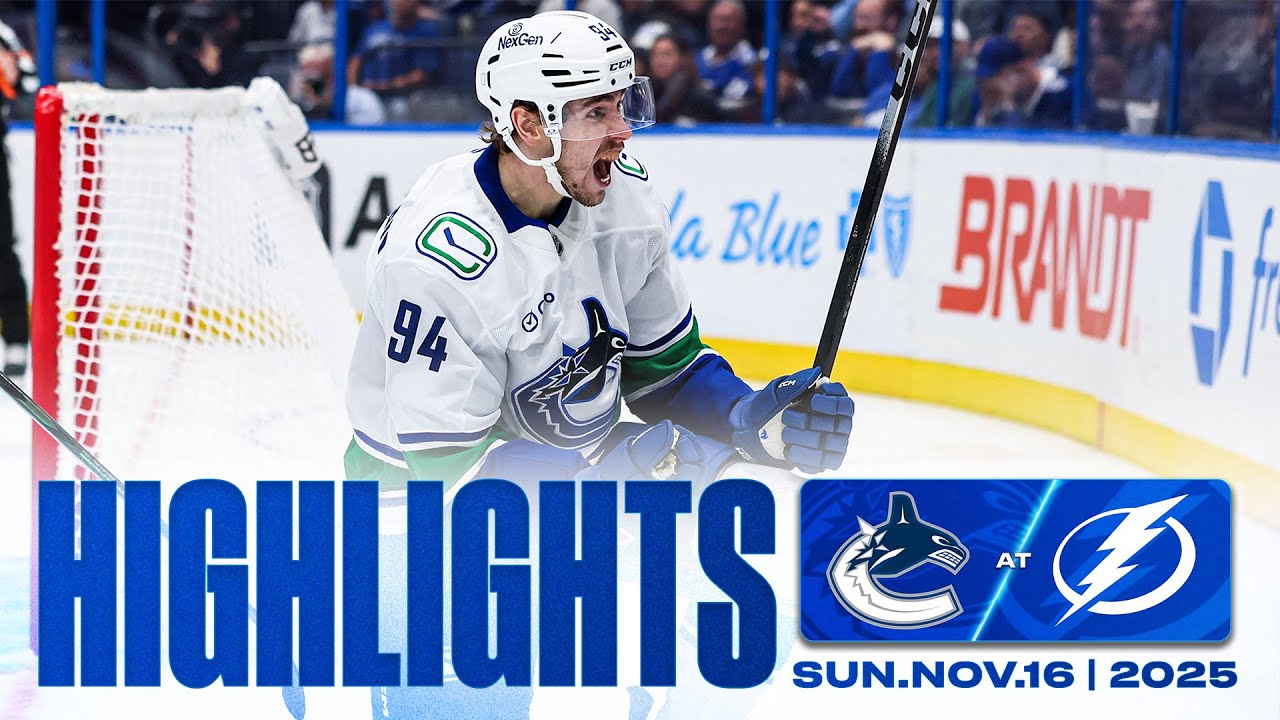 Game in 10 | Canucks at Lightning Highlights (Nov 16, 2025)