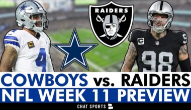 Dallas Cowboys vs. Las Vegas Raiders: Injury News, Matchups & Players To Watch | NFL Week 11 Preview