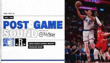 POSTGAME SOUND: ORLANDO MAGIC VS. HOUSTON ROCKETS | COACH MOSE & DESMOND BANE