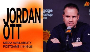 Head Coach Jordan Ott Postgame Media Availability | Phoenix Suns | 11-16-25