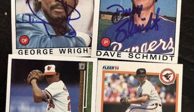 Got these back in the mail from former Rangers George Wright and Dave Schmidt today!