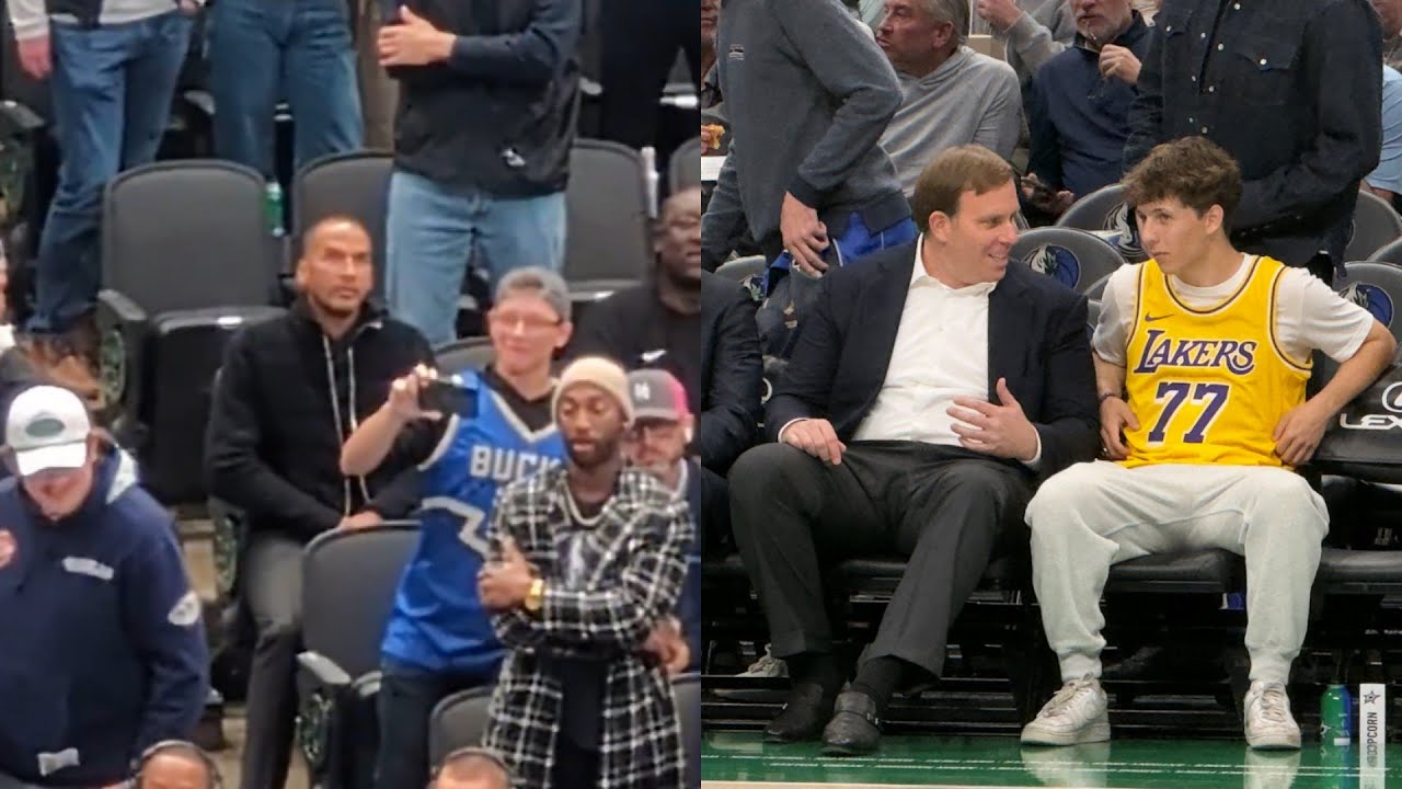 Nico Harrison tries to ignore "Fire Nico" chants and Mavs owner sits with Luka fan 😅