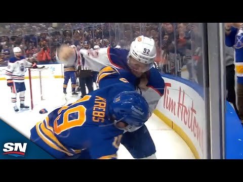 Oilers And Sabres Clash After Jake Walman Fires Late Shot