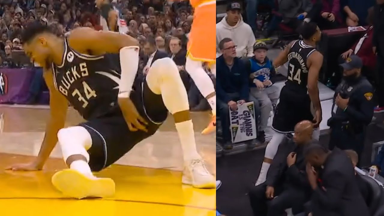 Giannis Antetokounmpo goes straight to locker room after groin injury vs Cavs