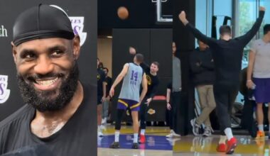 LeBron James talks time with G League team and Luka Doncic hits full court shot at practice