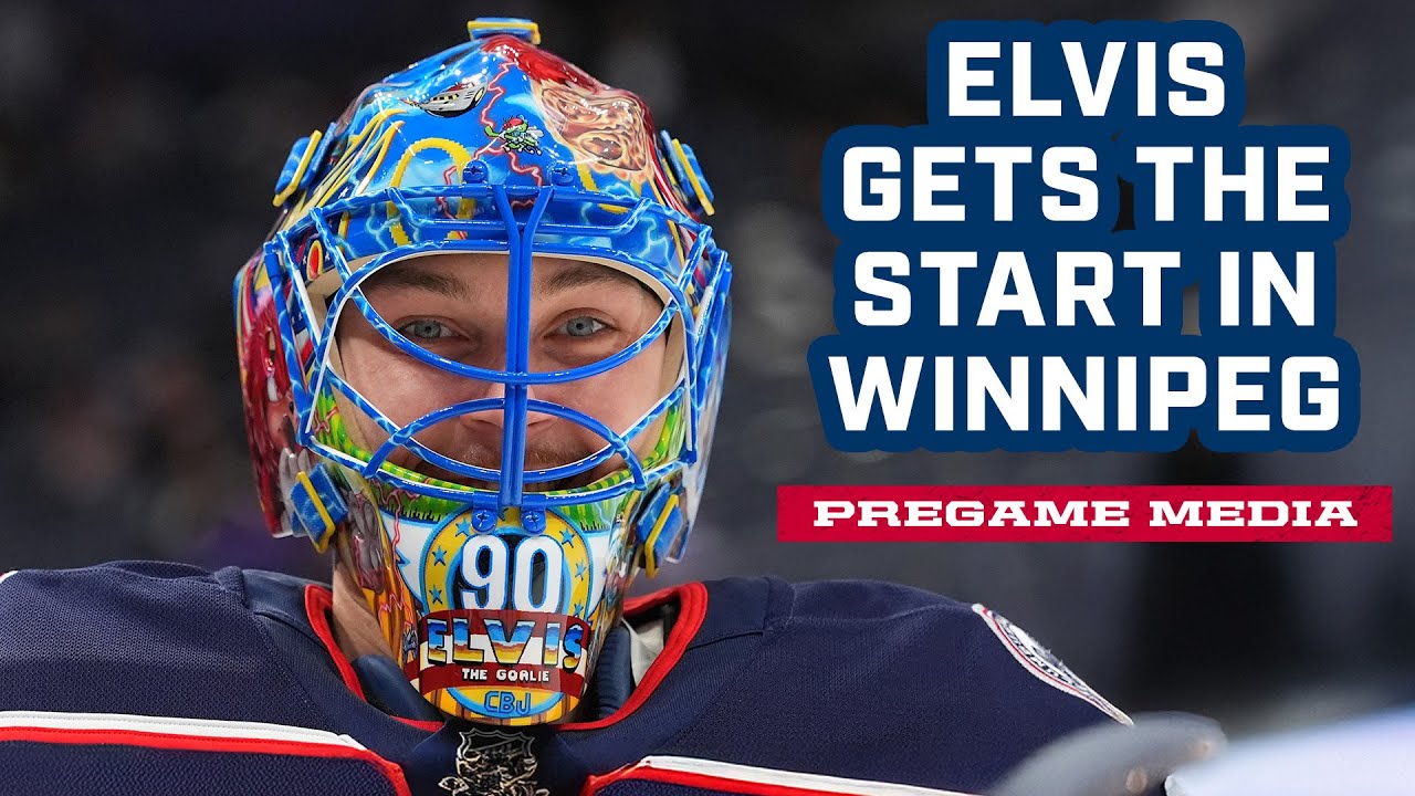 Elvis Set to Start in Net Tonight in Winnipeg, Blue Jackets @ Jets 😤 | Pregame Media