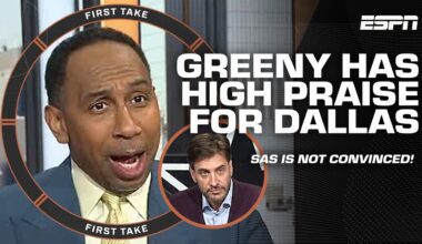 HOW 'BOUT THEM COWBOYS!? 🤠 Greeny WALKS ON SET to dispute Stephen A.'s skepticism | First Take