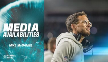 Coach Mike McDaniel meets with the media | Miami Dolphins