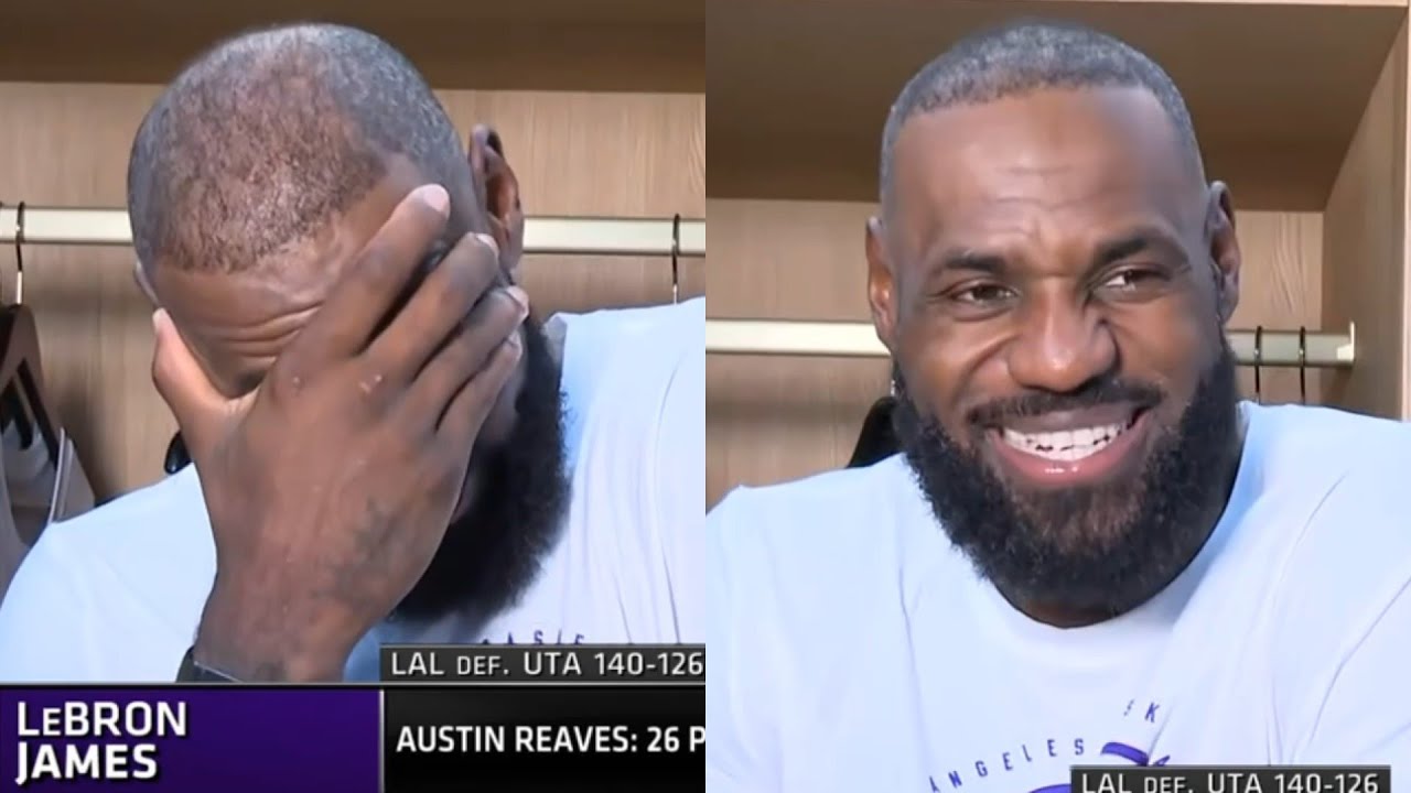 LeBron funny reaction when told 7 Utah players weren't born when he debuted 😂