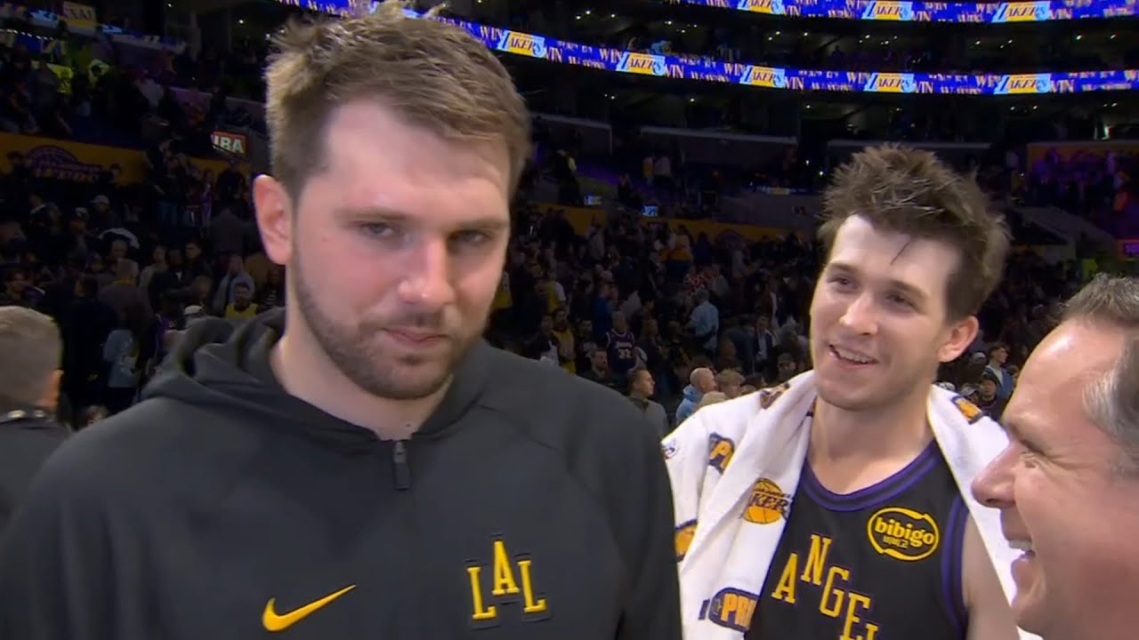 Luka Doncic says Austin Reaves is trying to be his friend but he's not allowing it 😂
