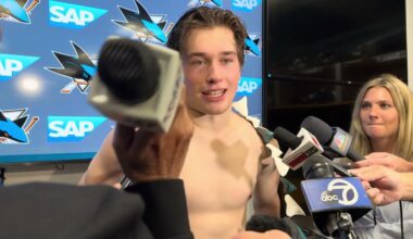 Celebrini Shuts Down Crosby/Gretzky Comps, Talks Sharks' New Player of the Game Award (11.18.25)
