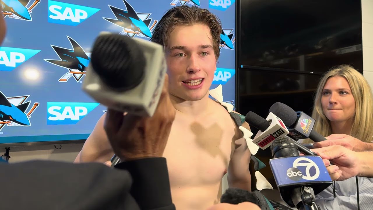 Celebrini Shuts Down Crosby/Gretzky Comps, Talks Sharks' New Player of the Game Award (11.18.25)