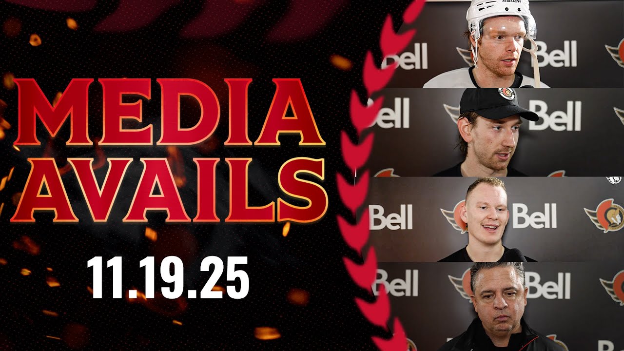 Brady Tkachuk, Jake Sanderson, Stephen Halliday, Travis Green Media Availability