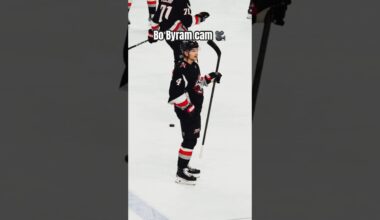 Keeping an eye on Bo Byram! 👁️ #nhl #buffalosabres #camera