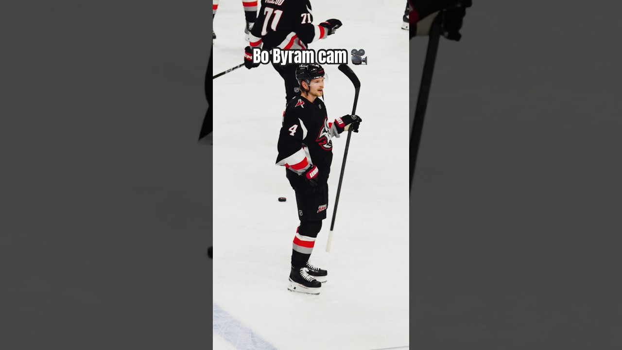 Keeping an eye on Bo Byram! 👁️ #nhl #buffalosabres #camera
