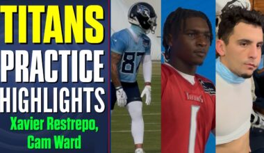 Tennessee Titans Practice Highlights + Media Access: Cam Ward & Xavier Restrepo