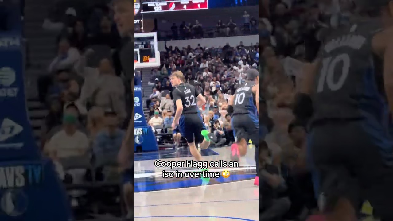 We see you Coop 🤪 #cooperflagg #dallasmavericks #nba