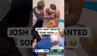 Josh Hart needed a snack 😂