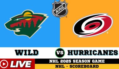🔴LIVE : Carolina Hurricanes Vs Minnesota Wild | NHL 2025 | NHL Live SCOREBOARD