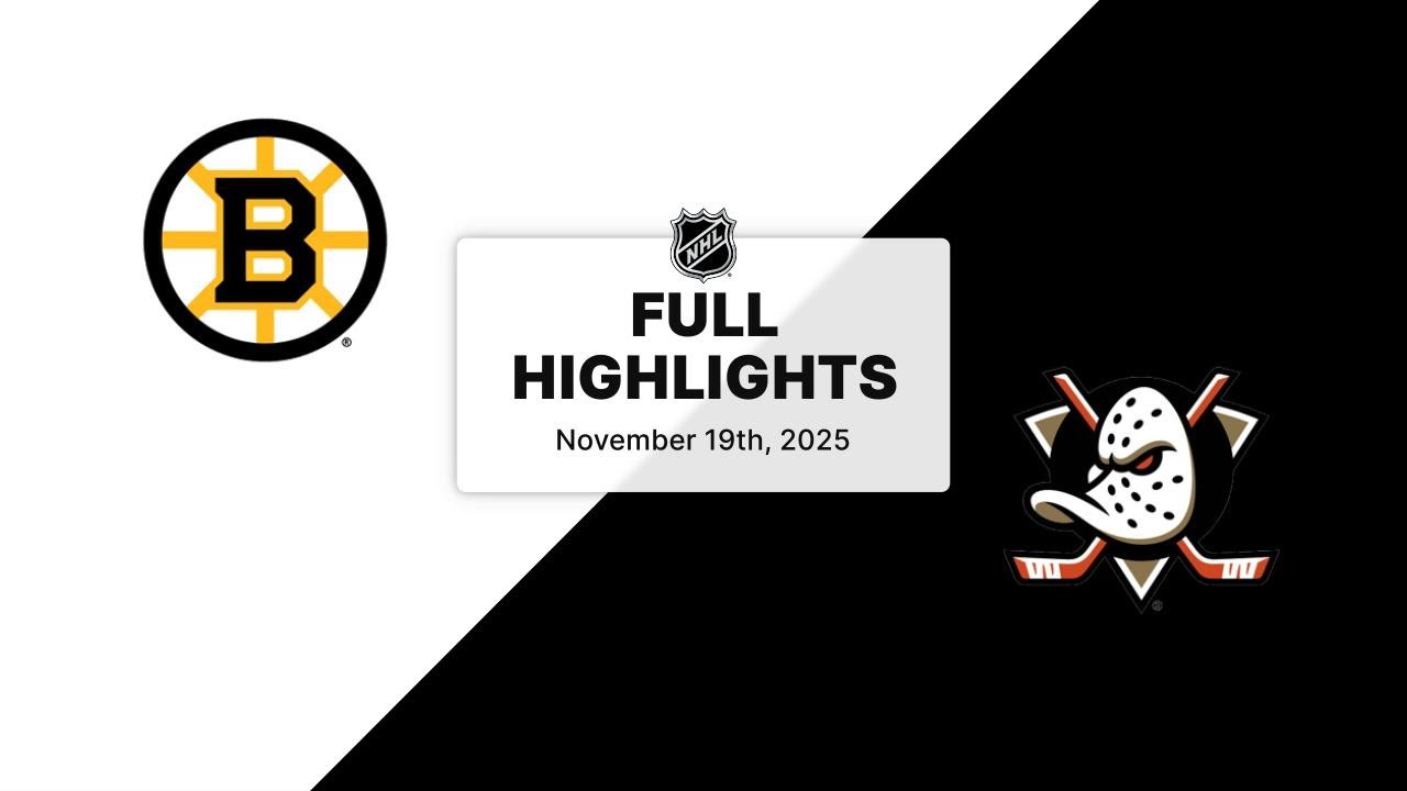 NHL Highlights | Bruins vs. Ducks | November 19, 2025
