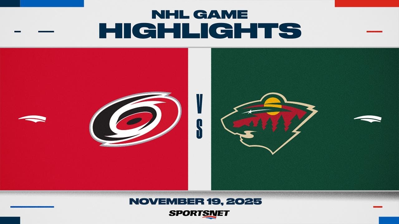 NHL Highlights | Hurricanes vs. Wild - November 19, 2025