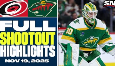 Carolina Hurricanes at Minnesota Wild | FULL Shootout Highlights - November 19, 2025