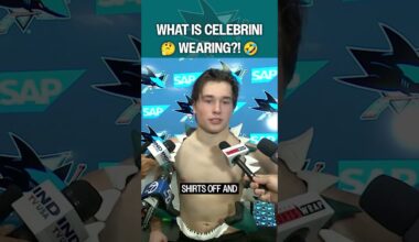 Celebrini's postgame fit is WILD 🤣