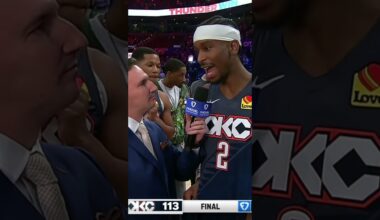 Took care of business 💼 // Hear from Shai as he checks in with Nick Gallo following tonight’s win 🤝