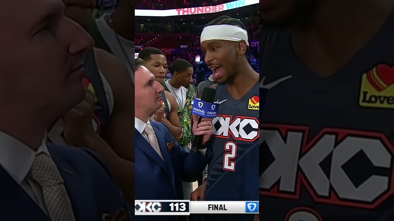 Took care of business 💼 // Hear from Shai as he checks in with Nick Gallo following tonight’s win 🤝