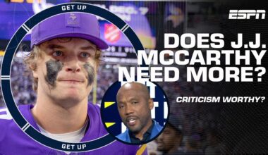 Should the Vikings GIVE UP on J.J. McCarthy? 👀 Louis Riddick suggests to CHILL OUT 🍿 | Get Up